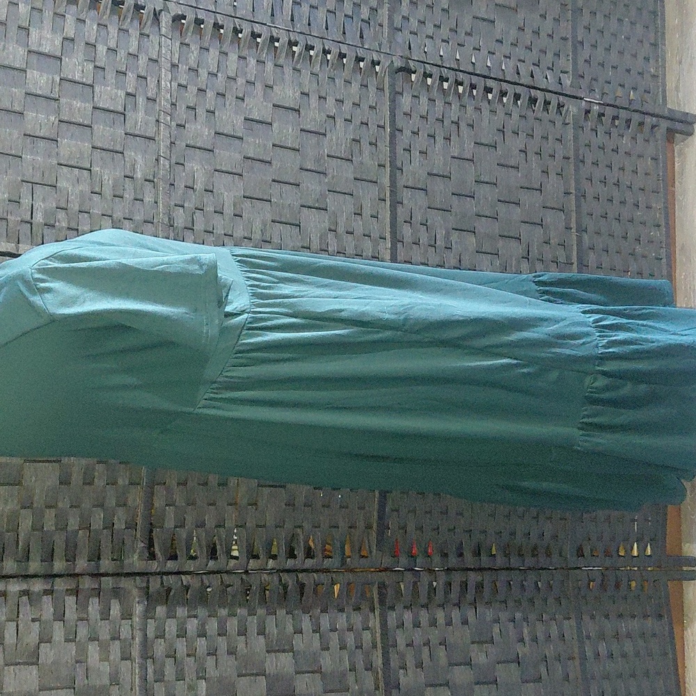 Teal Short Sleeve Maxi Dress - Picture 3 of 4